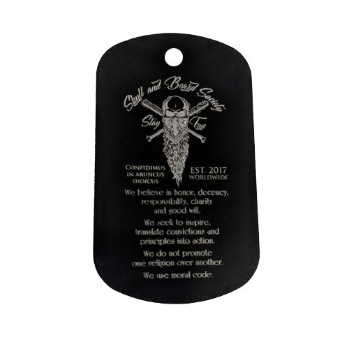 SBS Dog Tag - Skull and Beard Society